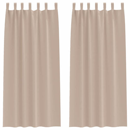 Vorhänge mit Vorhängen 2 pcs Taupe Polyester
