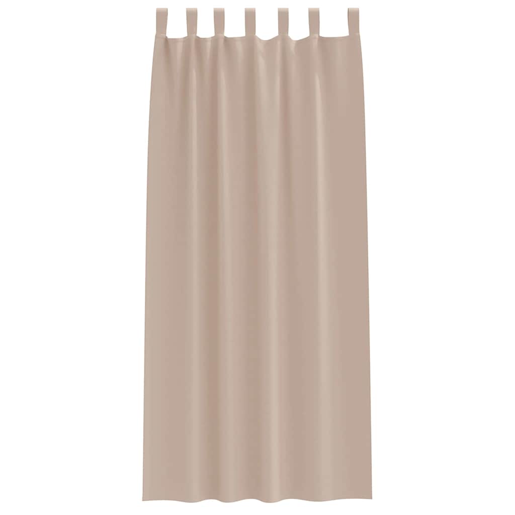 Vorhänge mit Vorhängen 2 pcs Taupe Polyester