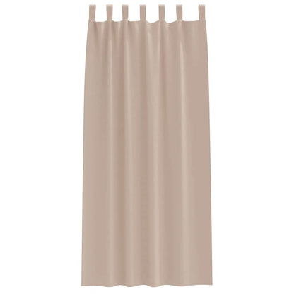 Vorhänge mit Vorhängen 2 pcs Taupe Polyester