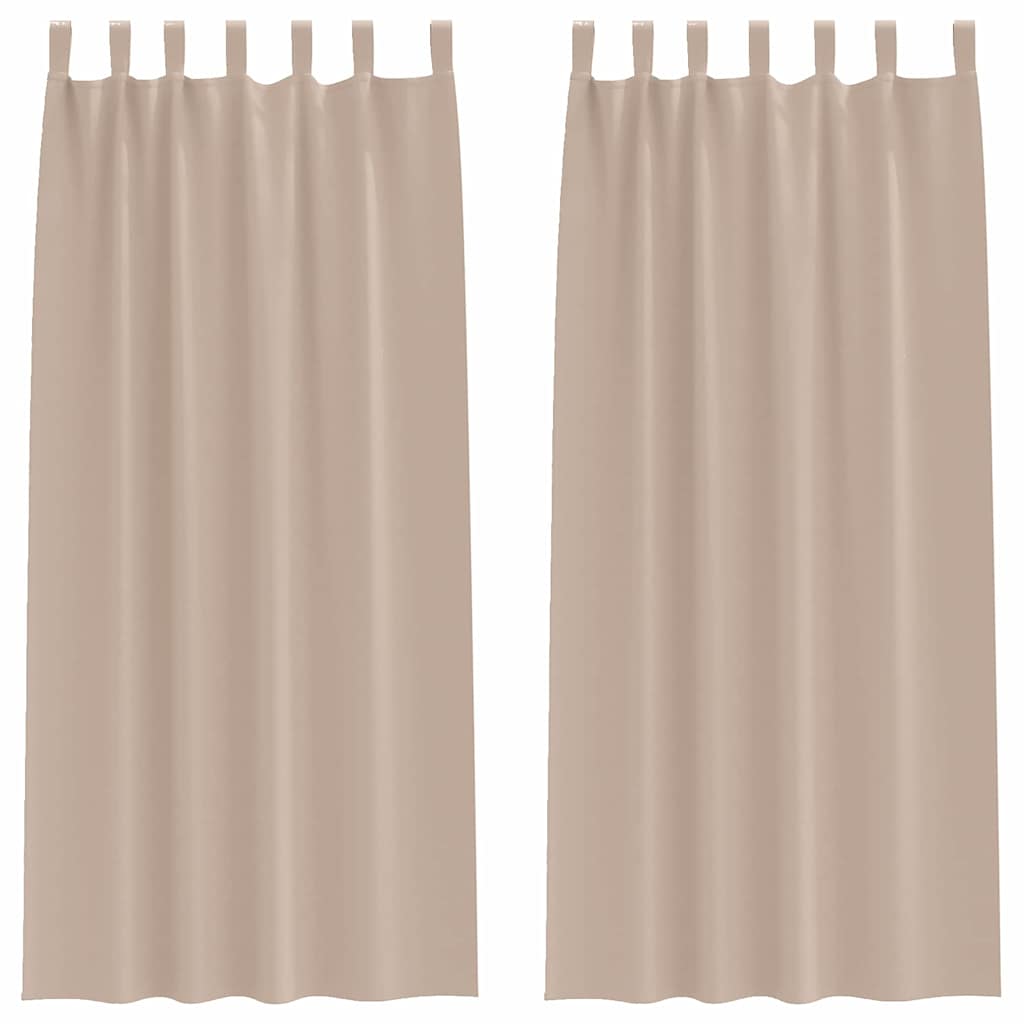 Vorhänge mit Vorhängen 2 pcs Taupe Polyester