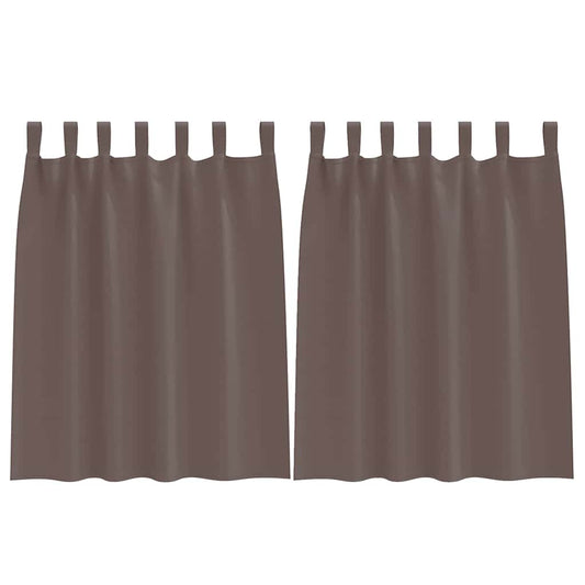 Vorhänge mit Vorhängen 2 pcs Dunkelbraun Polyester