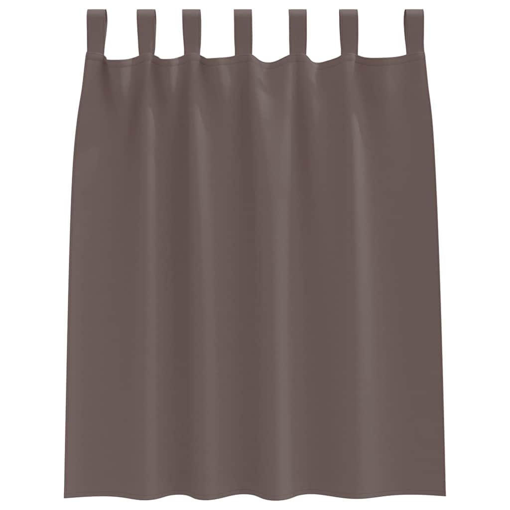 Vorhänge mit Vorhängen 2 pcs Dunkelbraun Polyester