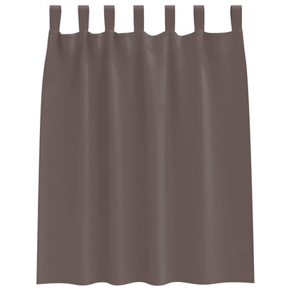 Vorhänge mit Vorhängen 2 pcs Dunkelbraun Polyester