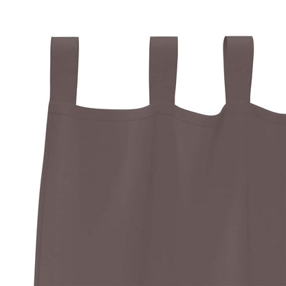 Vorhänge mit Vorhängen 2 pcs Dunkelbraun Polyester