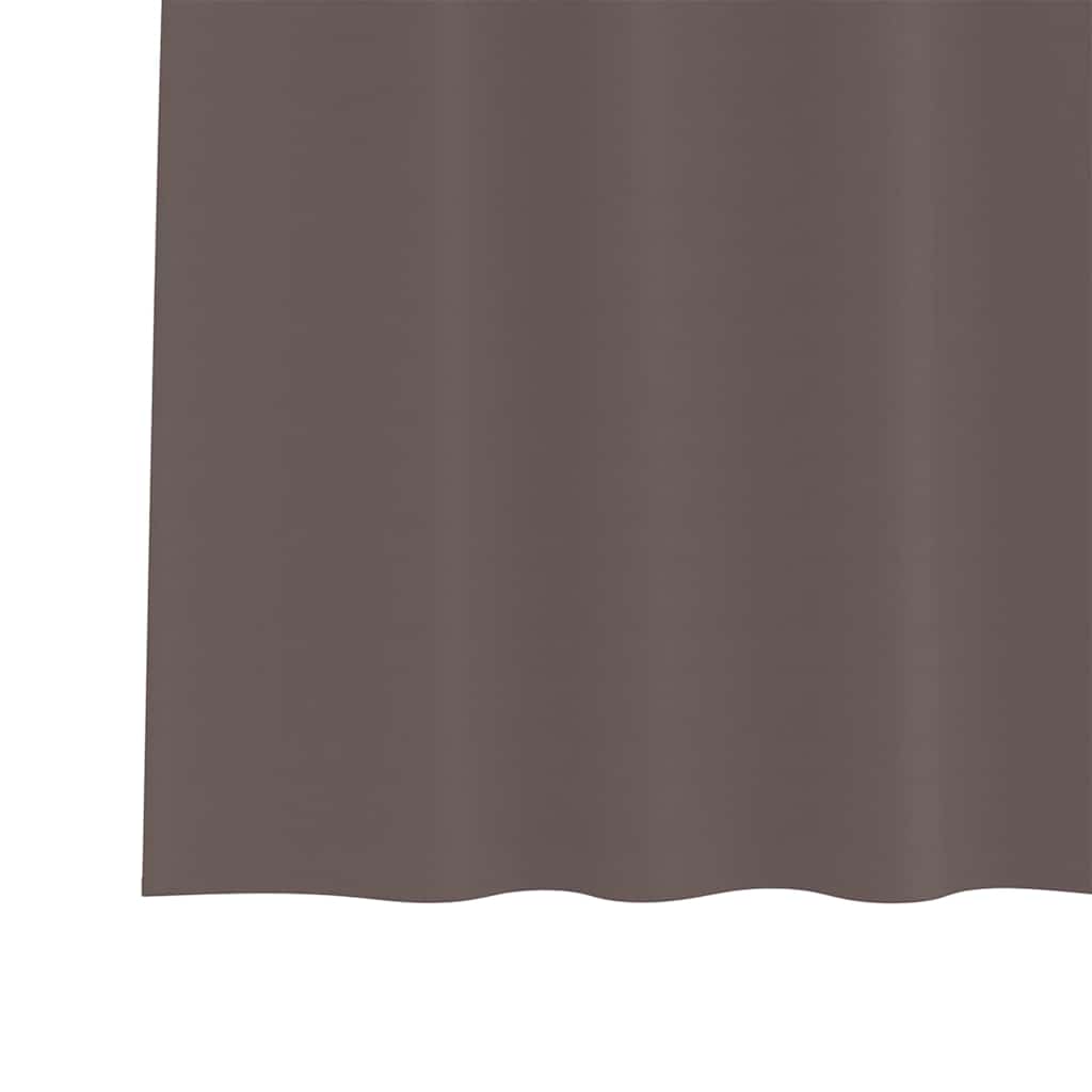 Vorhänge mit Vorhängen 2 pcs Dunkelbraun Polyester