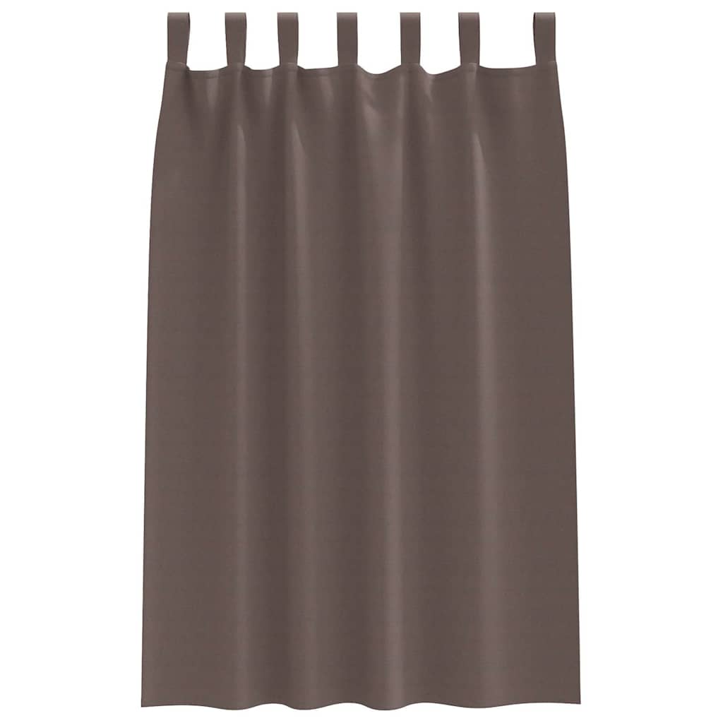 Vorhänge mit Vorhängen 2 pcs Dunkelbraun Polyester