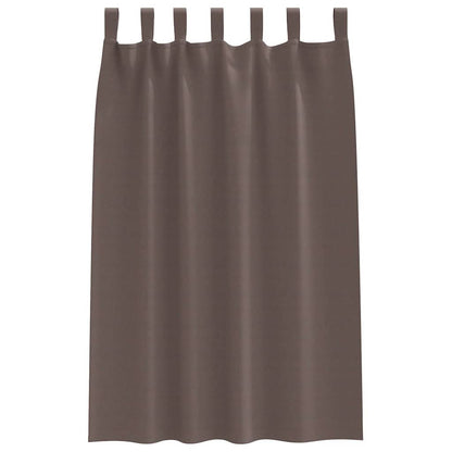 Vorhänge mit Vorhängen 2 pcs Dunkelbraun Polyester