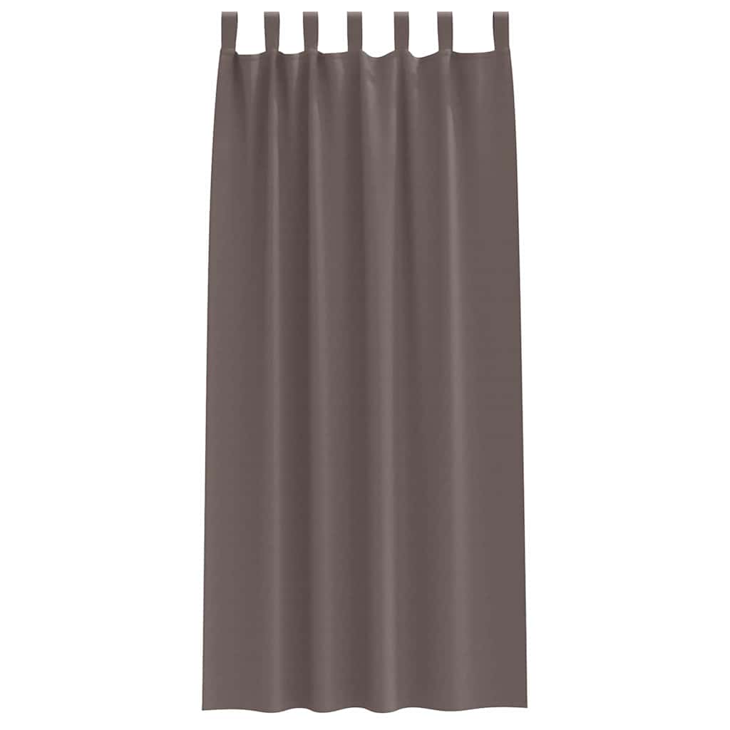 Vorhänge mit Vorhängen 2 pcs Dunkelbraun Polyester