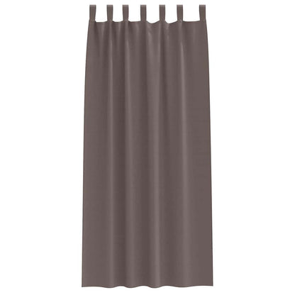 Vorhänge mit Vorhängen 2 pcs Dunkelbraun Polyester