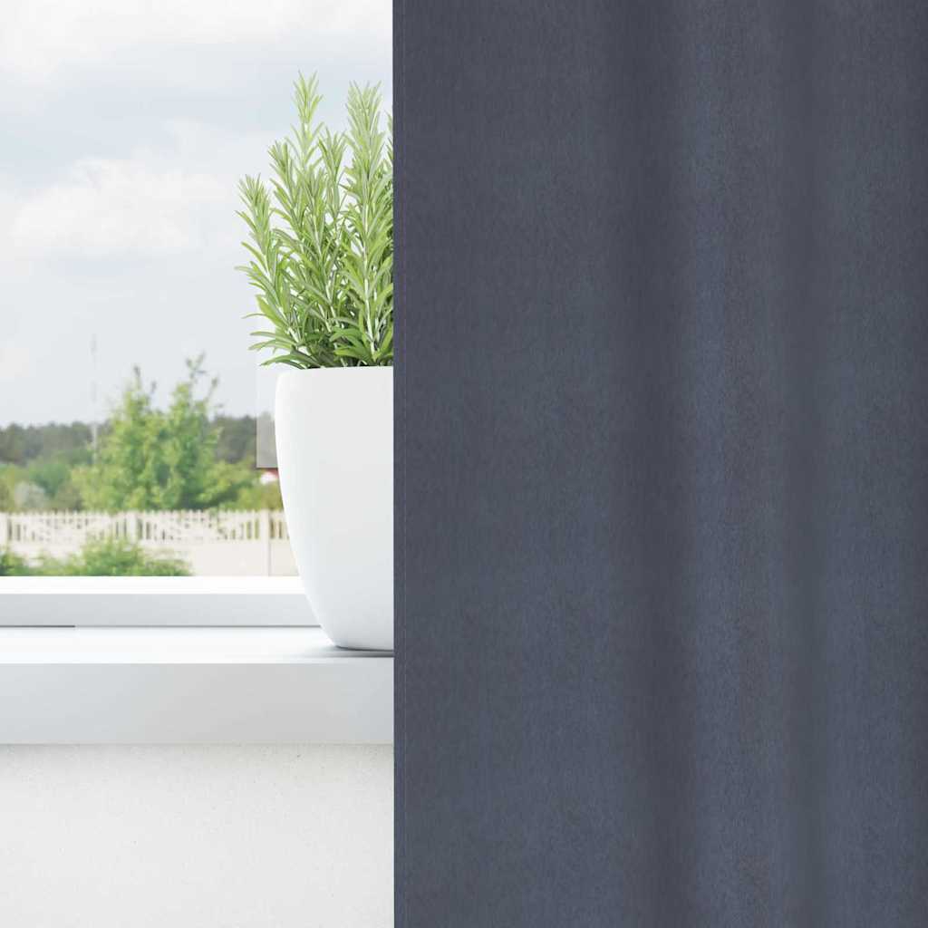 Verdunkelungsvorhänge mit Vorhängen Anthrazit Polyester