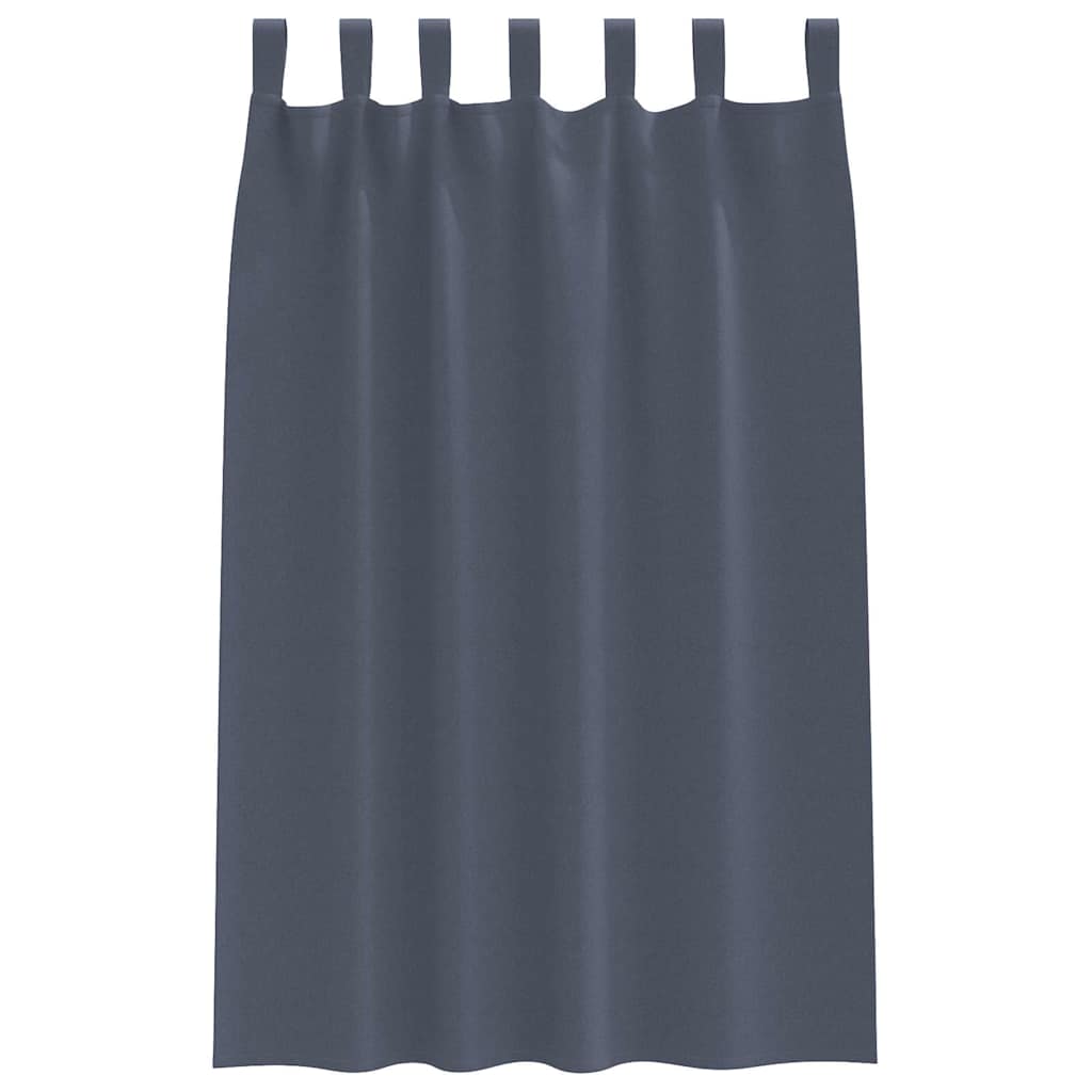 Vorhänge mit Vorhängen 2 pcs Anthrazit Polyester