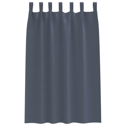 Vorhänge mit Vorhängen 2 pcs Anthrazit Polyester