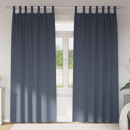 Vorhänge mit Vorhängen 2 pcs Anthrazit Polyester
