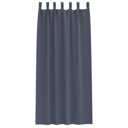 Vorhänge mit Vorhängen 2 pcs Anthrazit Polyester