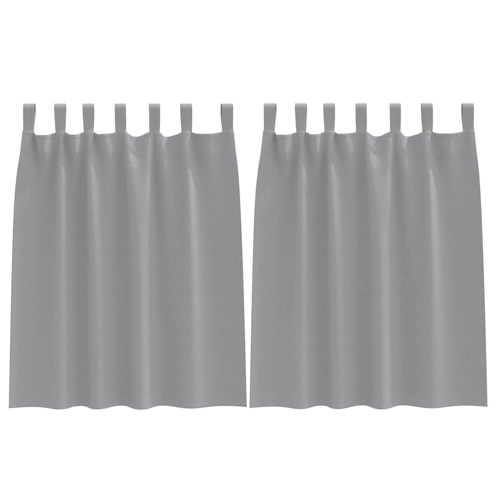 Vorhänge mit Vorhängen 2 pcs Hellgrau Polyester