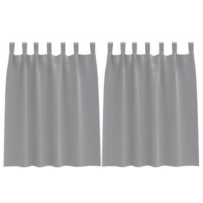 Vorhänge mit Vorhängen 2 pcs Hellgrau Polyester