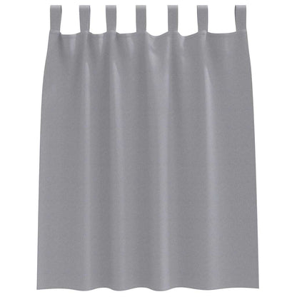 Vorhänge mit Vorhängen 2 pcs Hellgrau Polyester