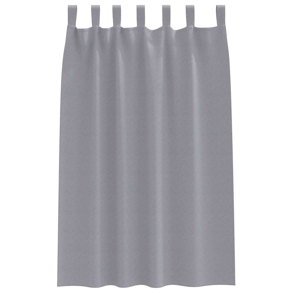 Vorhänge mit Vorhängen 2 pcs Hellgrau 175 x 140 cm Polyester