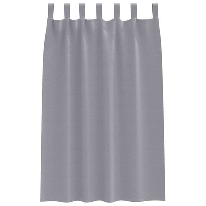Vorhänge mit Vorhängen 2 pcs Hellgrau 175 x 140 cm Polyester
