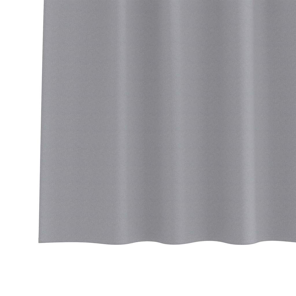 Vorhänge mit Vorhängen 2 pcs Hellgrau Polyester