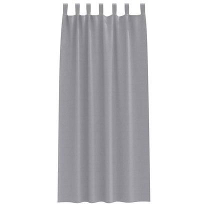 Vorhänge mit Vorhängen 2 pcs Hellgrau Polyester
