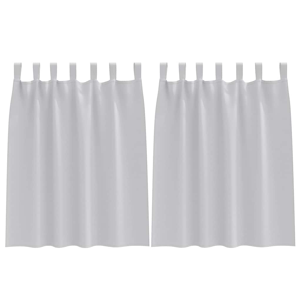 Vorhänge mit Vorhängen 2 pcs Hellgrau Polyester