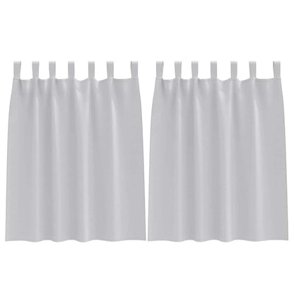 Vorhänge mit Vorhängen 2 pcs Hellgrau Polyester