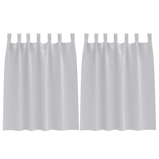 Vorhänge mit Vorhängen 2 pcs Hellgrau Polyester
