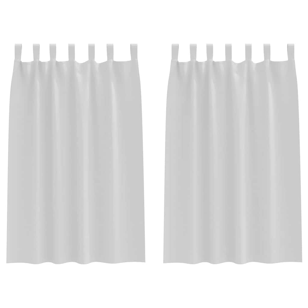 Vorhänge mit Vorhängen 2 pcs Hellgrau Polyester
