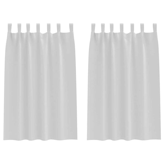Vorhänge mit Vorhängen 2 pcs Hellgrau Polyester