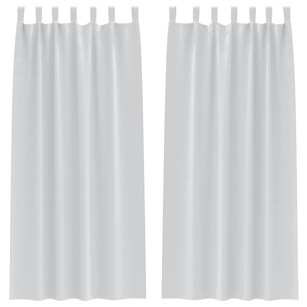 Vorhänge mit Vorhängen 2 pcs Hellgrau Polyester
