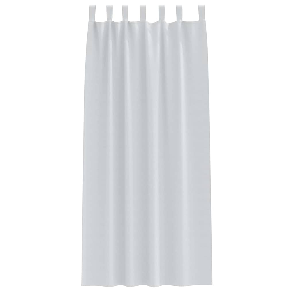 Vorhänge mit Vorhängen 2 pcs Hellgrau Polyester