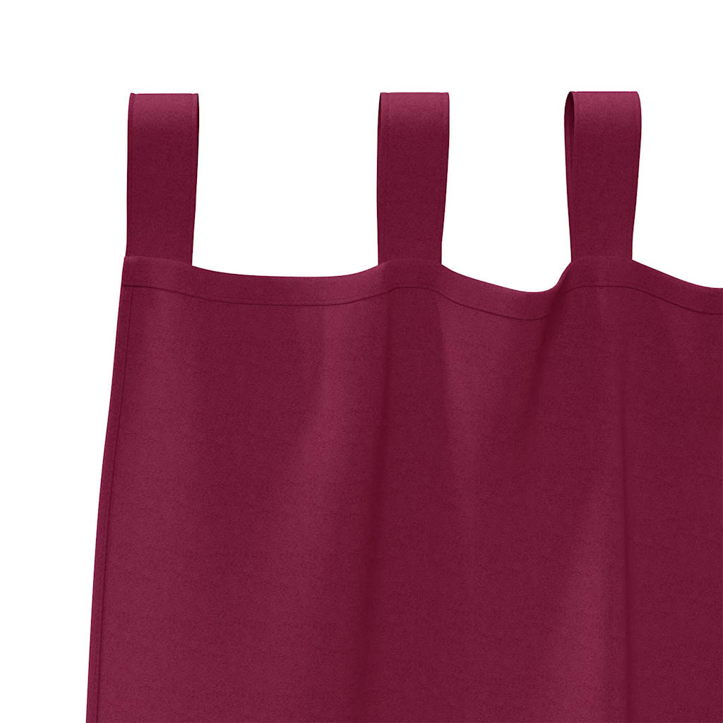 Vorhänge mit Vorhängen 2 pcs Weinrot Polyester