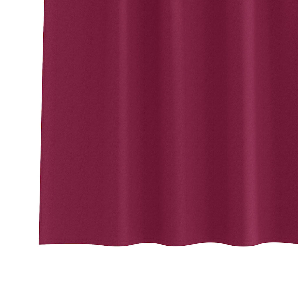 Vorhänge mit Vorhängen 2 pcs Weinrot Polyester