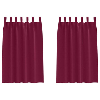 Verdunkelungsvorhänge mit Vorhängen Weinrot Polyester