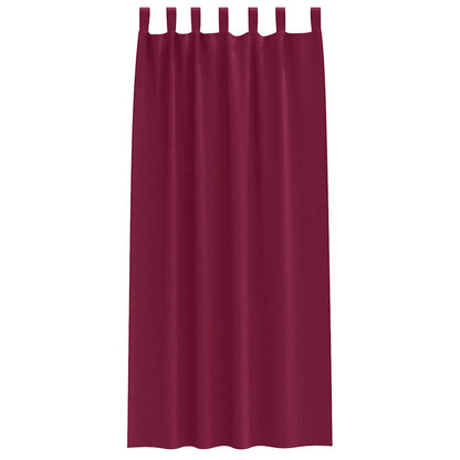 Vorhänge mit Vorhängen 2 pcs Weinrot Polyester