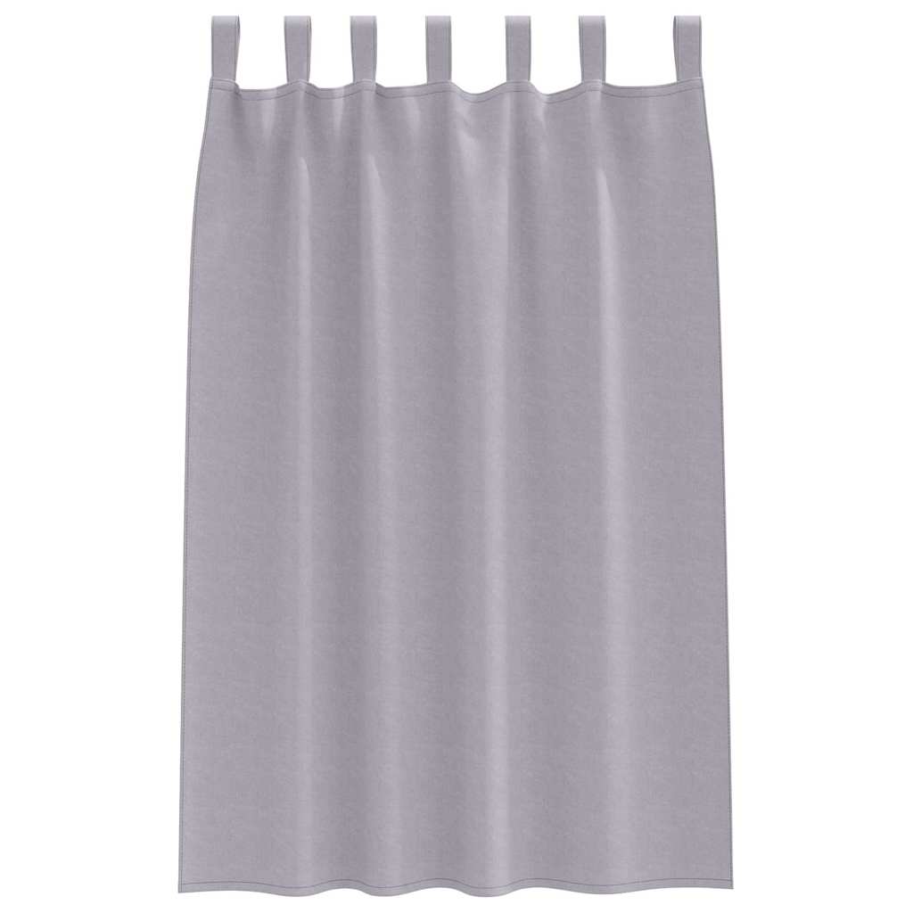 Vorhänge mit Vorhängen 2 pcs Metallgrau Polyester