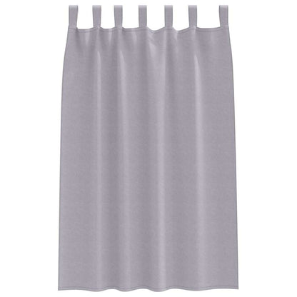 Vorhänge mit Vorhängen 2 pcs Metallgrau Polyester