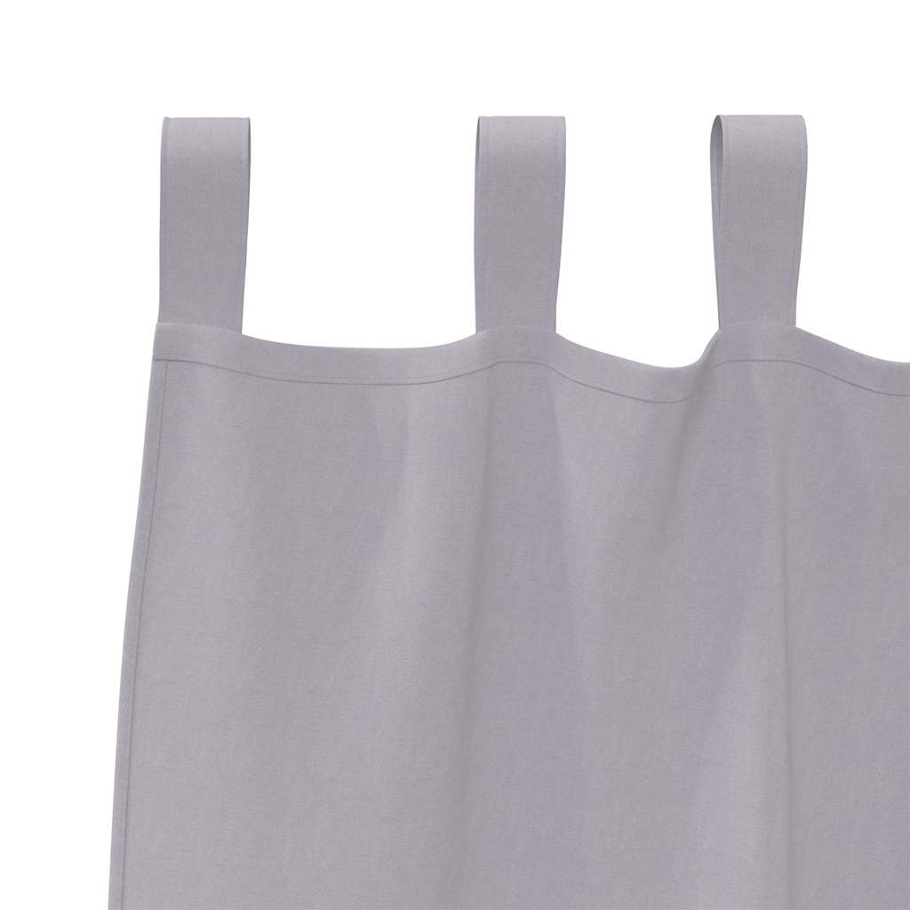 Vorhänge mit Vorhängen 2 pcs Metallgrau Polyester