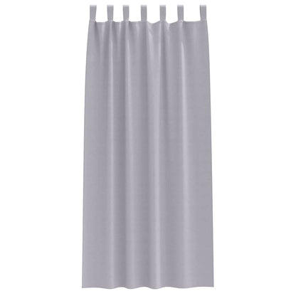 Vorhänge mit Vorhängen 2 pcs Metallgrau Polyester
