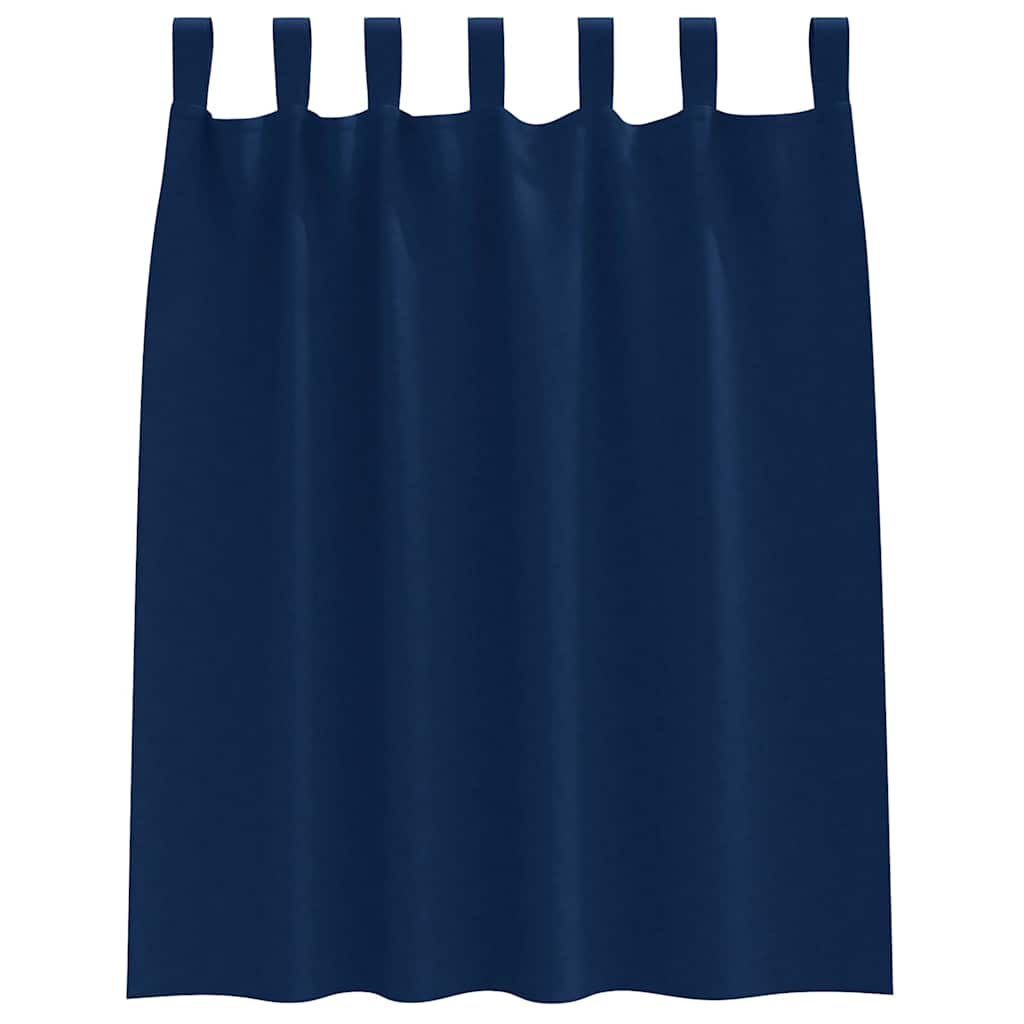 Vorhänge mit Vorhängen 2 pcs Dunkelblau Polyester