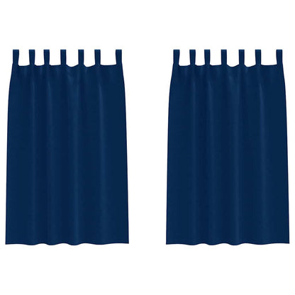 Vorhänge mit Vorhängen 2 pcs Dunkelblau Polyester