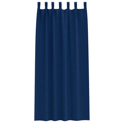 Vorhänge mit Vorhängen 2 pcs Dunkelblau Polyester