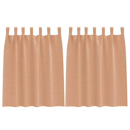 Vorhänge mit Vorhängen 2 pcs Hellbraun Polyester