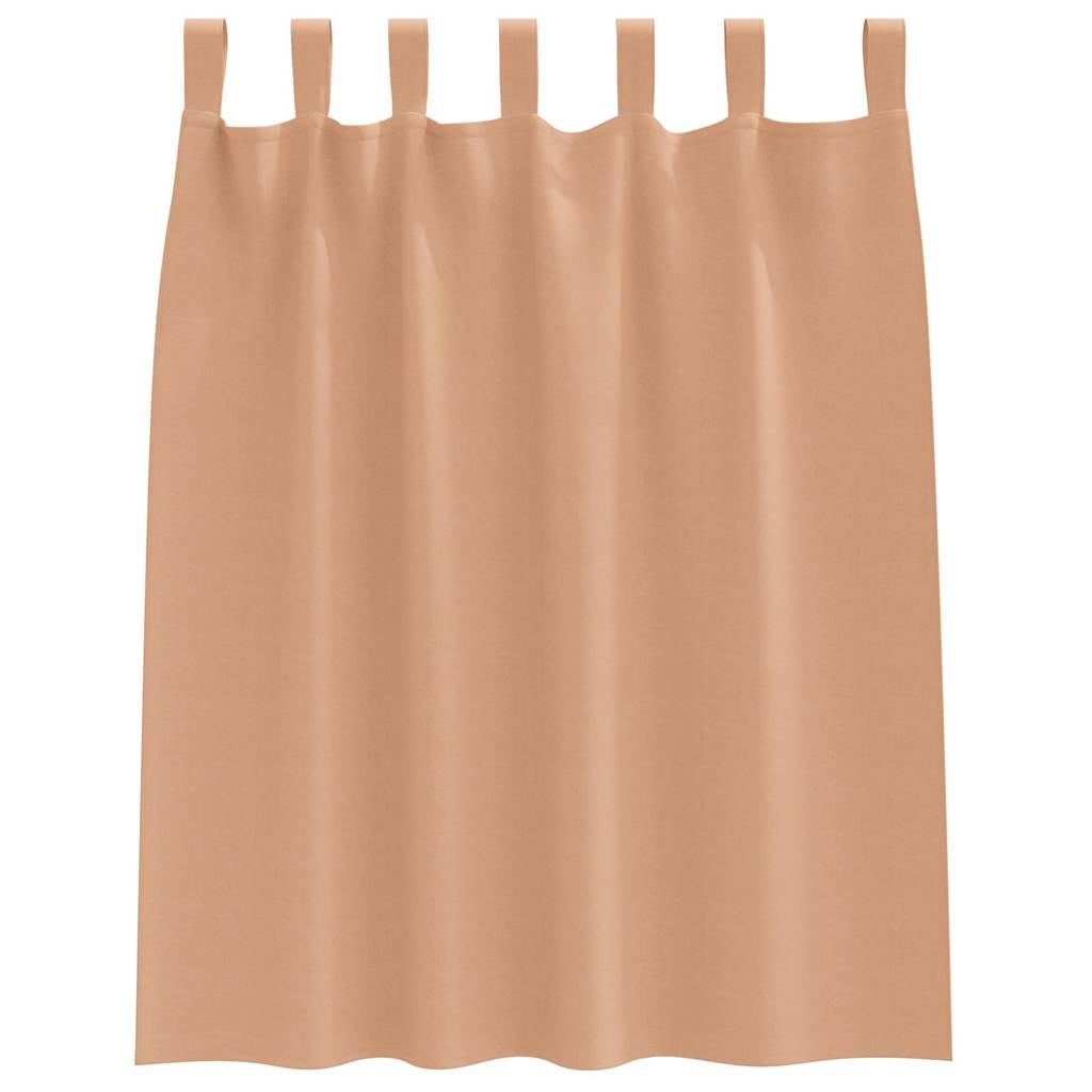 Vorhänge mit Vorhängen 2 pcs Hellbraun Polyester