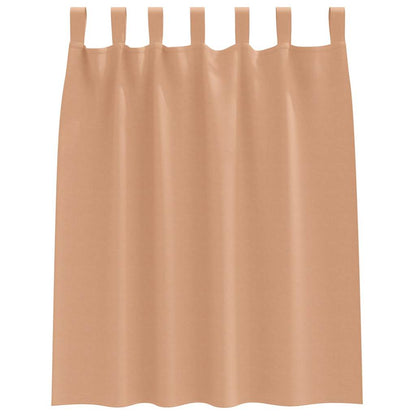 Vorhänge mit Vorhängen 2 pcs Hellbraun Polyester