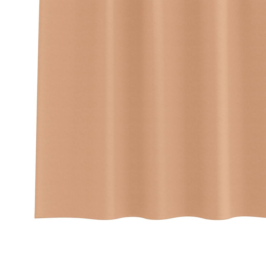 Vorhänge mit Vorhängen 2 pcs Hellbraun Polyester