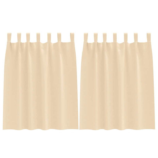 Verdunkelungsvorhänge mit Vorhängen Creme Polyester