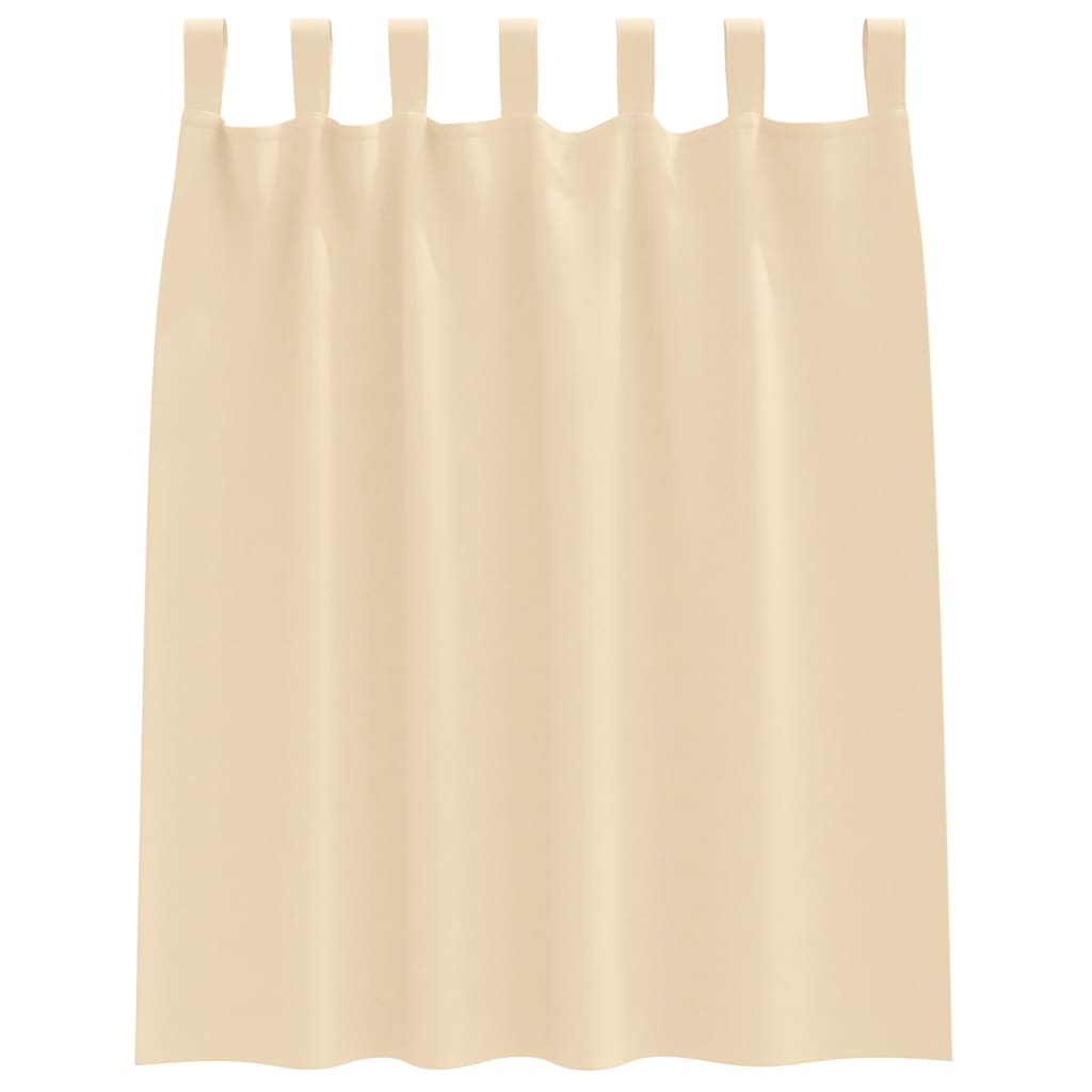 Vorhänge mit Vorhängen 2 pcs Creme Polyester