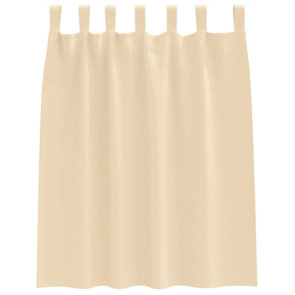 Vorhänge mit Vorhängen 2 pcs Creme Polyester